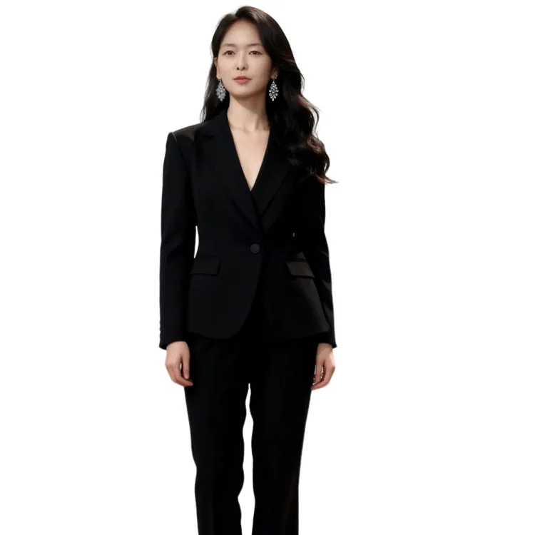 女款2025秋冬西装西服新款黑色八片修身显气质穿搭正装精品服饰