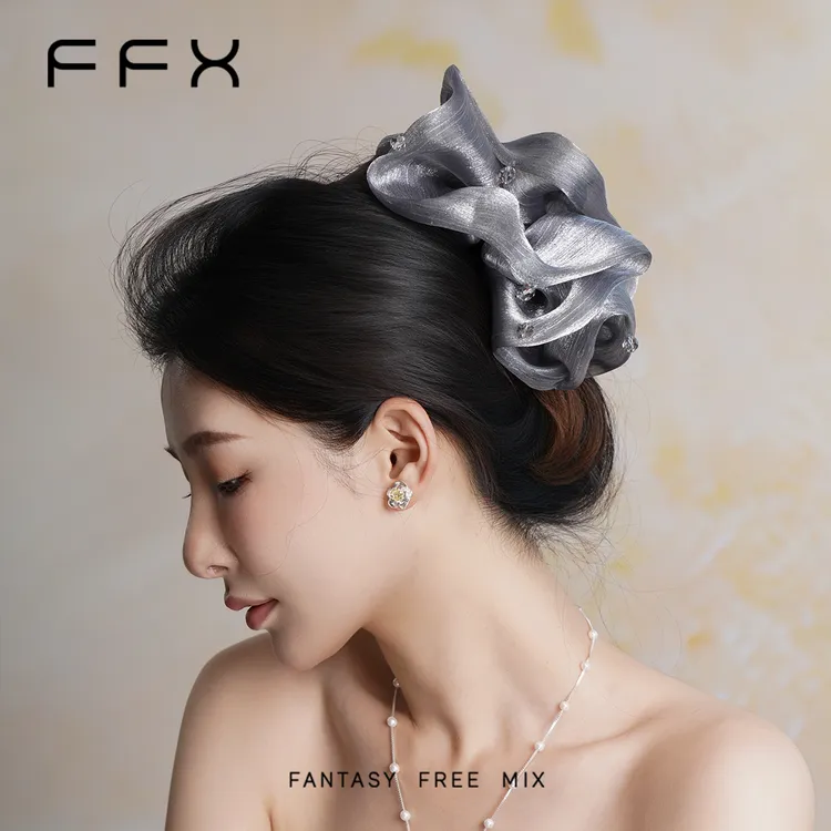 FFX弗弗西【星纱漫影】高级手工蓬松发圈抓夹