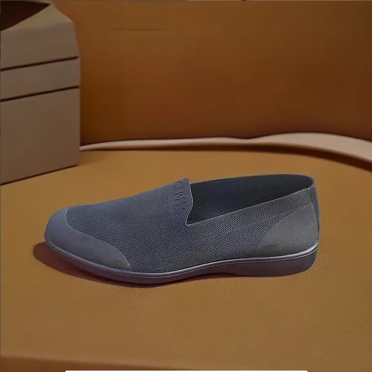 新式 17布鞋中老年软底休闲鞋透气老北京布鞋一脚蹬防滑平底男鞋