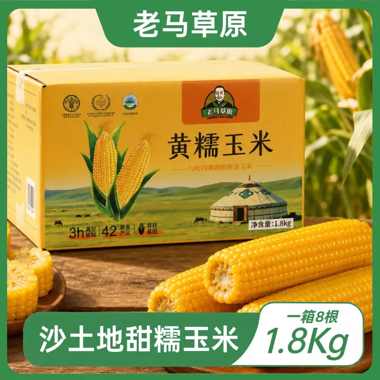 【老马专属】试吃两根甜黄玉米甜糯25年糯玉米粗粮轻食精选