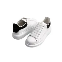 未使用 Alexander McQueen/亚历山大·麦昆 小白鞋 白色黑尾