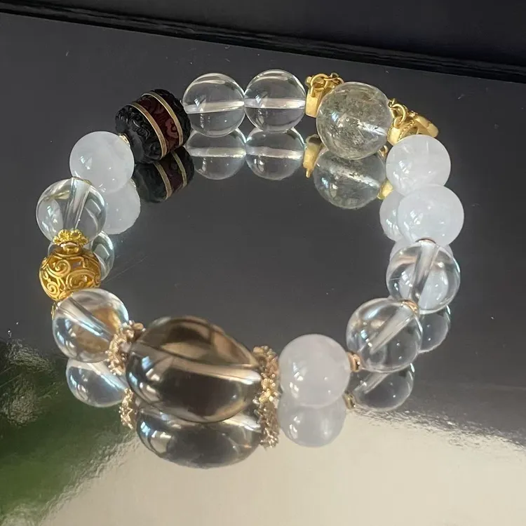  天然白水晶茶水晶 绿幽灵 一物一证