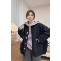 【富贵千金】松弛感秋冬圆领气质百搭单排扣双面绒感洋气大衣女外套