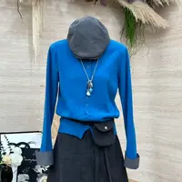 【苏兰文】韩系甜美风软糯显瘦气质上衣-8916