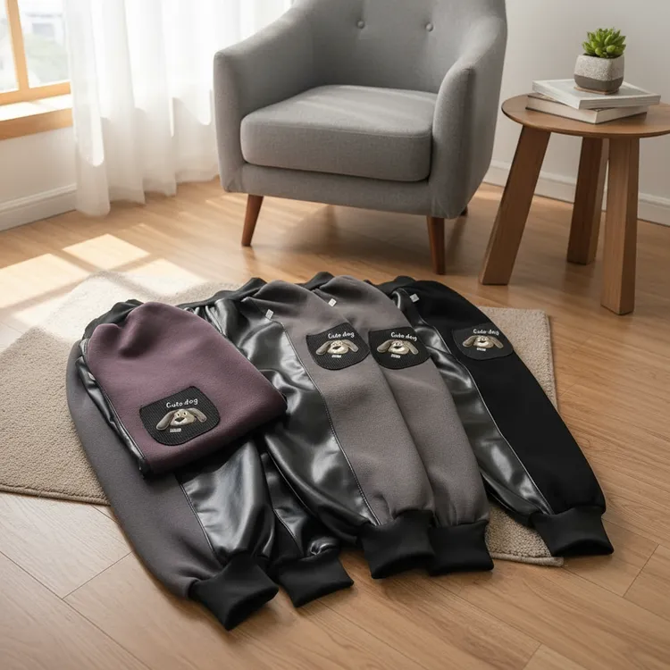 爆版2025宝宝防尿皮裤，开档长裤秋冬