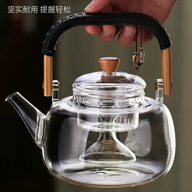 煮茶壶玻璃耐高温高硼硅电陶炉专用烧水壶2025新款加厚提梁泡茶壶