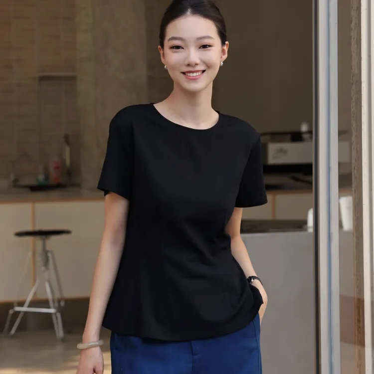 ZOZO HOME | 线条美学软解构百搭通勤女装时尚短袖T恤q174294p