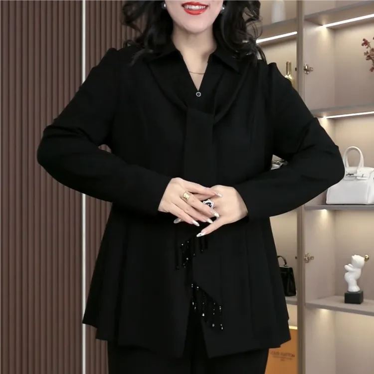 苏迷大码女装秋季新款大方简约高级时尚洋气显瘦上衣ZSX25A0207