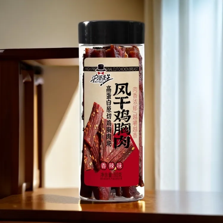 耐嚼解馋香辣风干鸡胸肉干即食休闲零食补充蛋白质鸡肉干