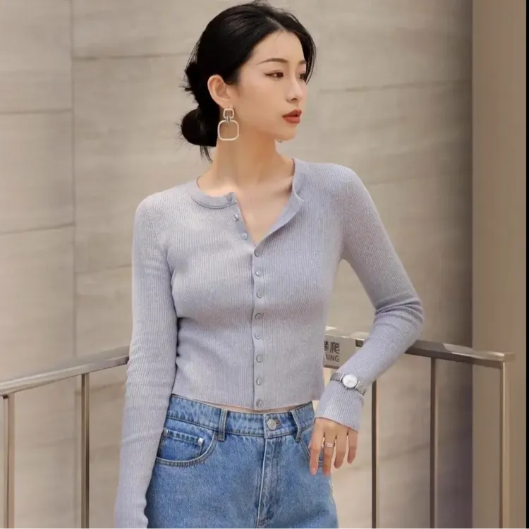 AMASS/阿玛施夏季外搭夏款薄款上衣质感羊毛女士羊毛开衫548037