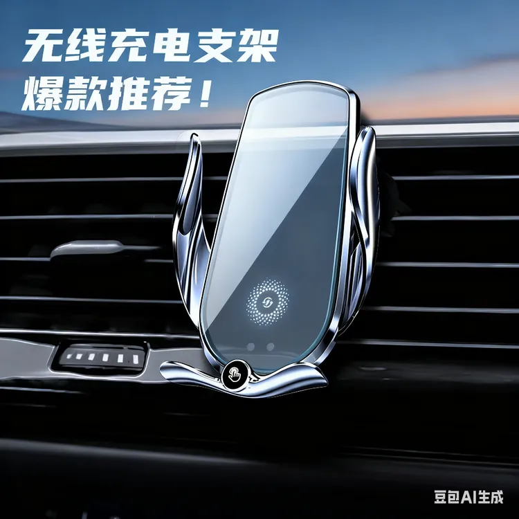 车载好物车载无线充电器手机支架自动感应电动夹紧导航架汽车支架