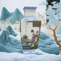 XX00445/四大美女四方瓶/陶瓷