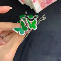 【逍遥】天然A货翡翠蝴蝶耳饰*LBH/00909/多样性发/1对