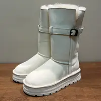 真皮全羊毛！长筒雪地靴女2025冬季女鞋白色时尚百搭女士加绒加厚