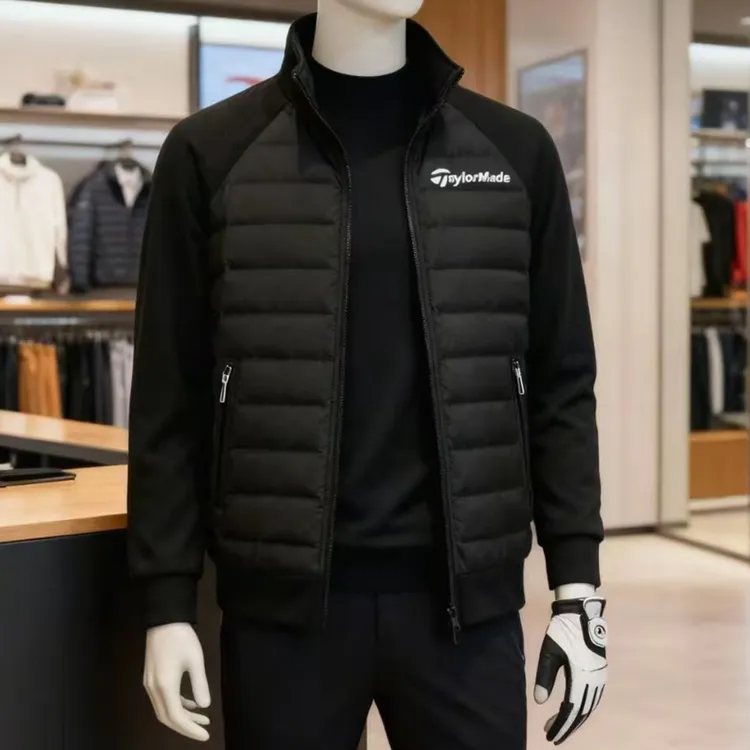 Taylormade泰勒梅男士高尔夫户外运动冬季轻薄保暖立领羽绒服外套