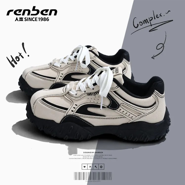 人本2025新款轻便登山鞋复古德训鞋女款爆款夏秋出游百搭洋气鞋子