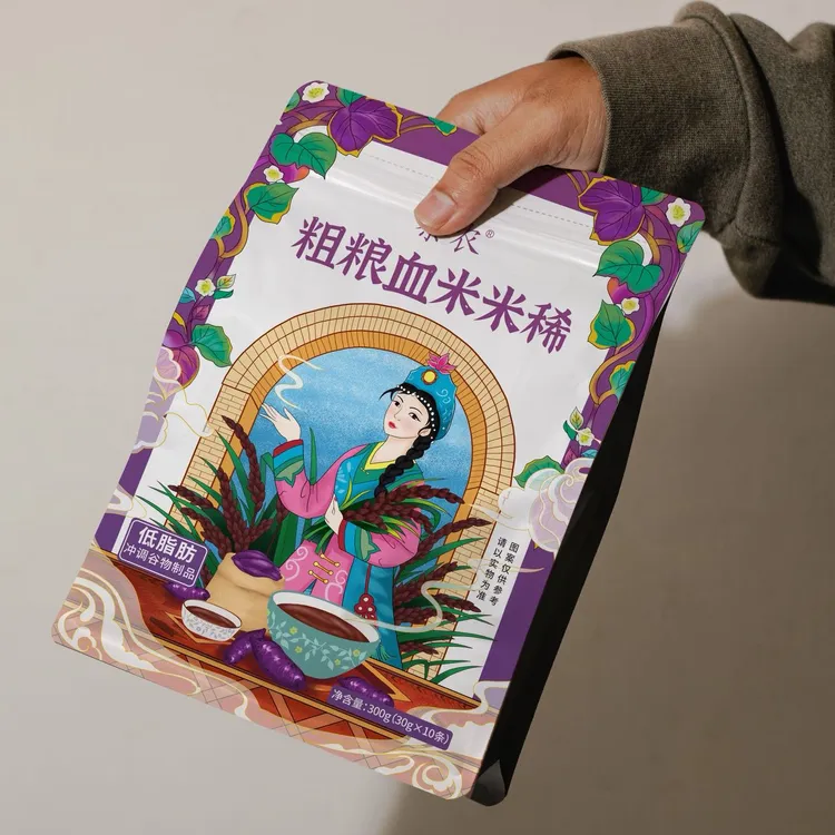 【新疆察农】健康暖胃醇香美味营养方便原味血米粥300g装