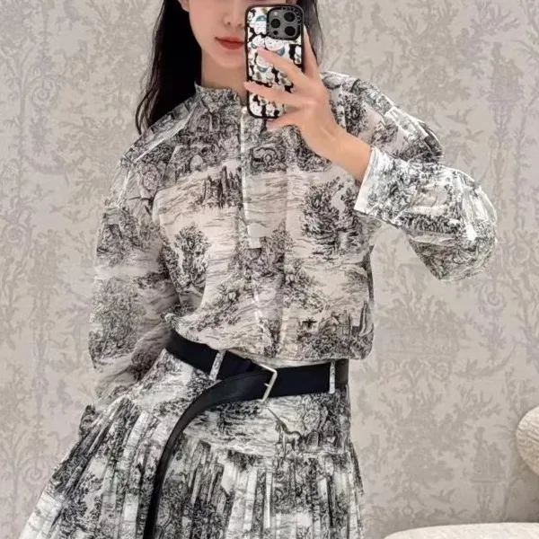 DIOR/迪奥 苏格兰茹伊印花图案衬衫