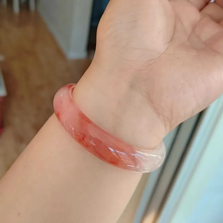 精美桃花酿手镯女款飘花桃运连连时尚饰品气质百搭少女款花色随机