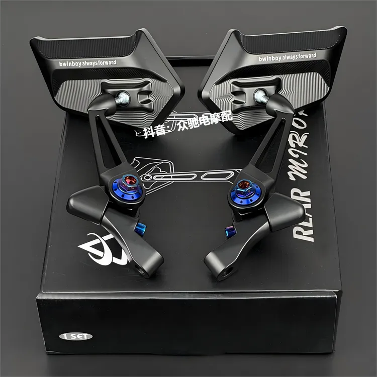 新款刀锋后视镜适用于九号铃木豪爵小牛极核电动摩托车通用反光镜