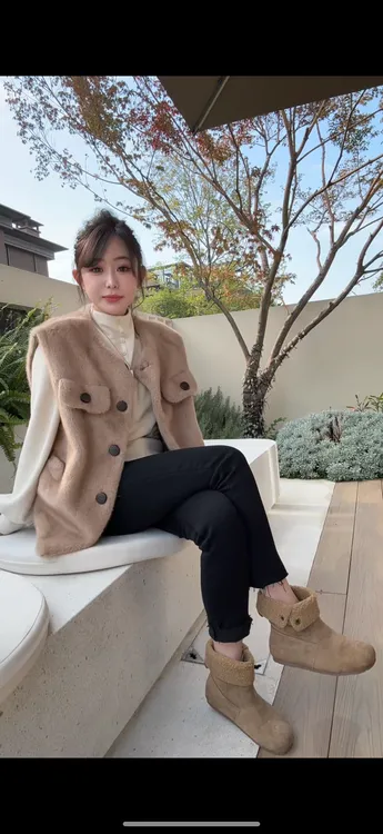 YX七MJ20251116新款貂貂毛毛马甲时尚百搭简约韩版