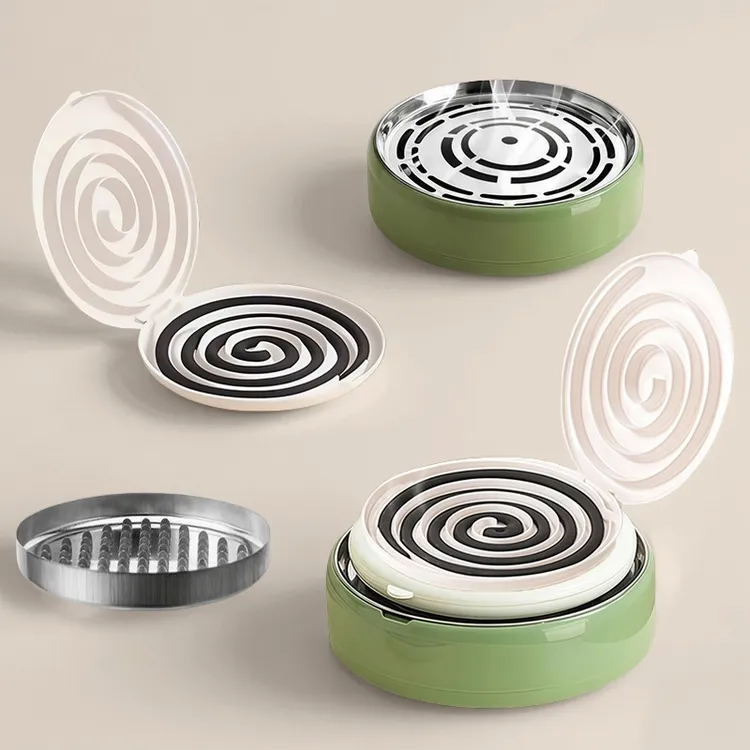 多功能蚊香盒创意蚊香分离器家用蚊香盘带盖除蚊盒蚊香架子接灰盘