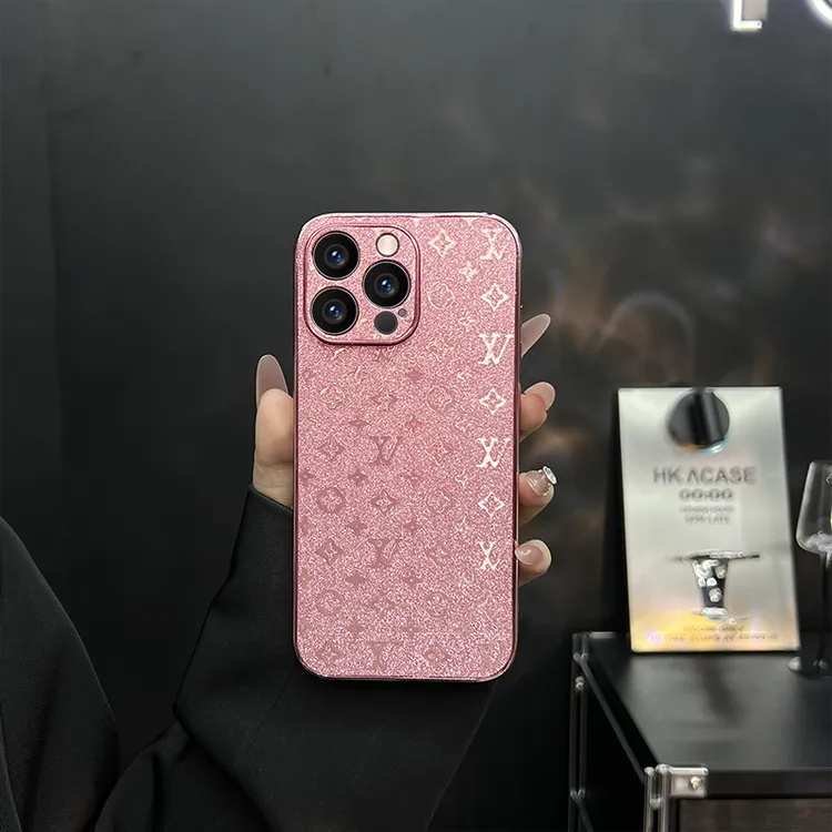 适用【苹果/oppo/华为/vivo/小米】电镀潮牌渐变闪粉轻奢防摔手机壳