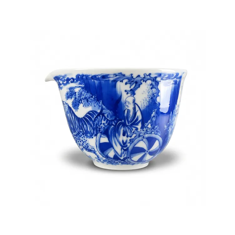 金樽珍藏丨「鬼谷子下山」公道杯240ml景德镇高温釉下青花高端茶器