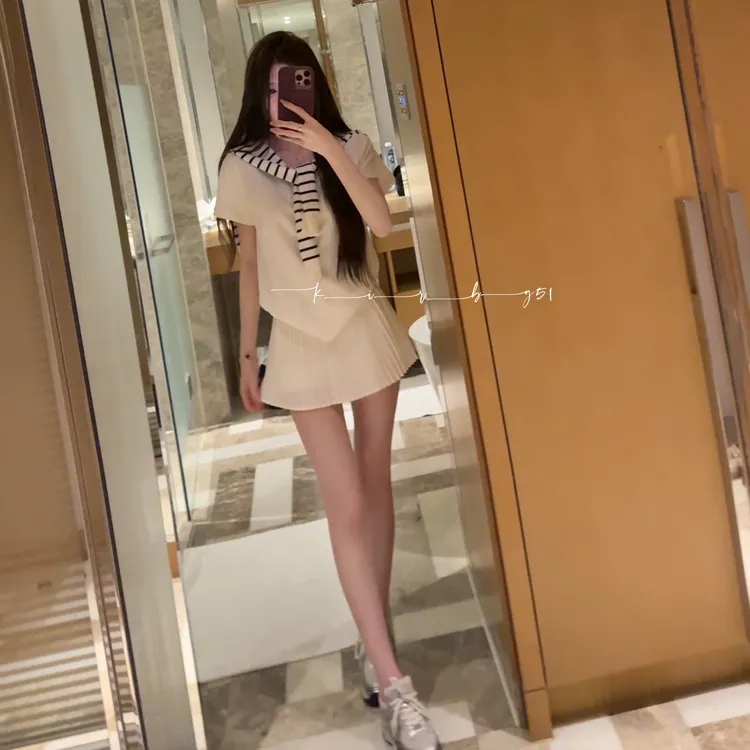 KIRBY51·【小白花2.0】古早小白花校花tee+网球裙裤质感基础