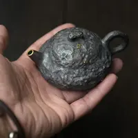 松风-手捏三足乳钉瓶（圆）-茶道-茶具-茶器