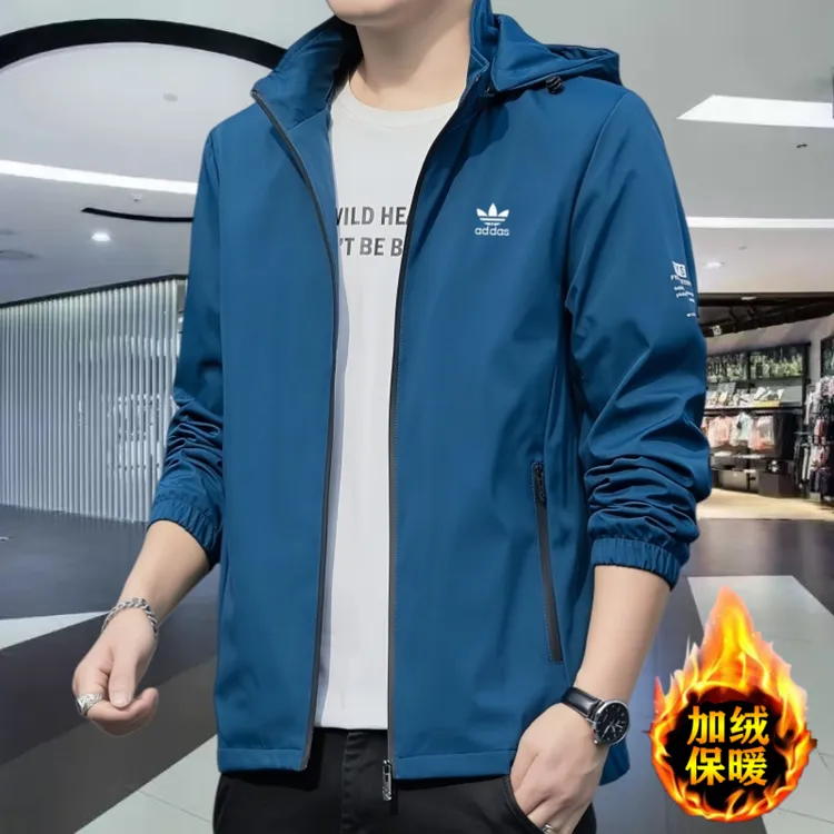 三折专区/奥特莱斯/男士夹克秋冬季加绒男装运动商务休闲上衣外套