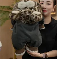 【冬款】袖保暖卡通加绒洋气短爬时尚爬服儿童婴儿小老虎