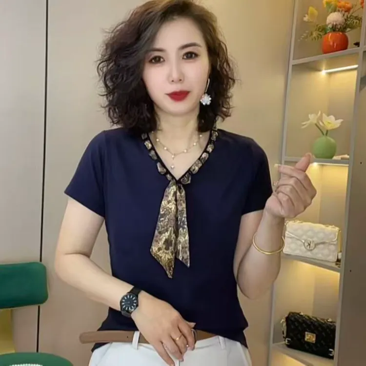 2026夏季短袖时尚设计感上衣百搭女神打底上衣小衫26518商品图