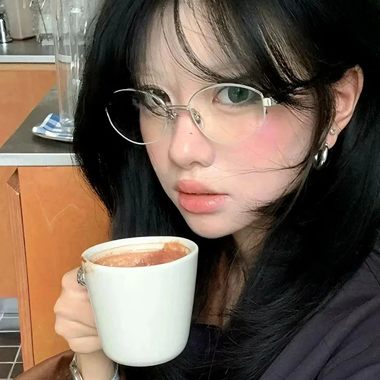 ins老钱风高智感半框眼镜气质金丝清冷感平光超轻复古大框