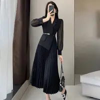 女装连衣裙2025春季新款黑色超好看气质名媛高级感收腰显瘦