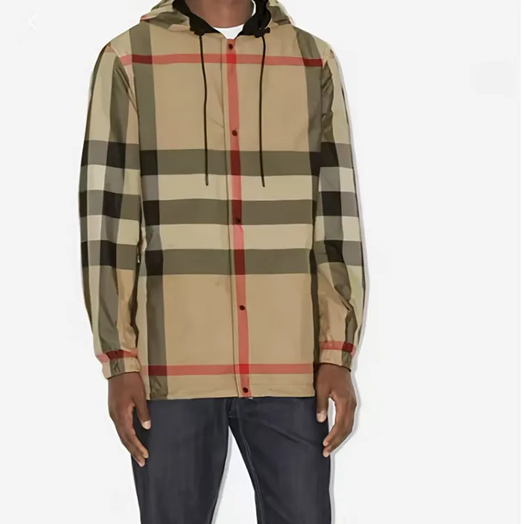 男士双面大格子夹克外套