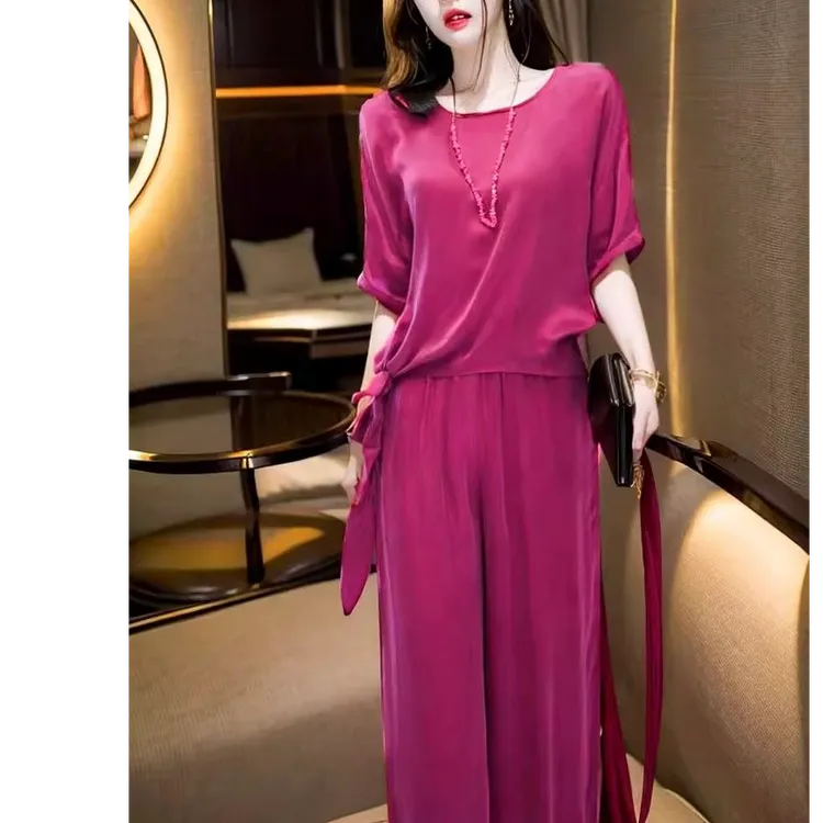 通勤休闲风时尚套装洋气宽松2025夏装休闲网红显瘦女装两件套女