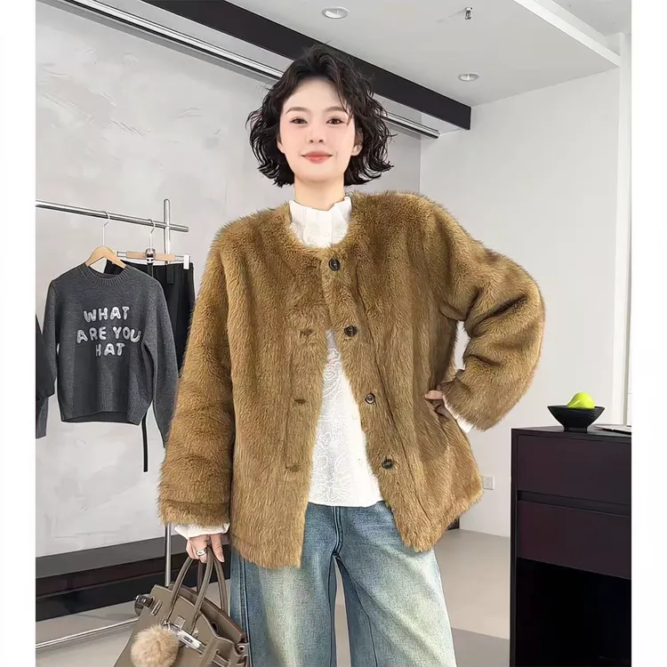 欧尼私服2025秋冬新款短外套上衣时尚宽松型2512C8897