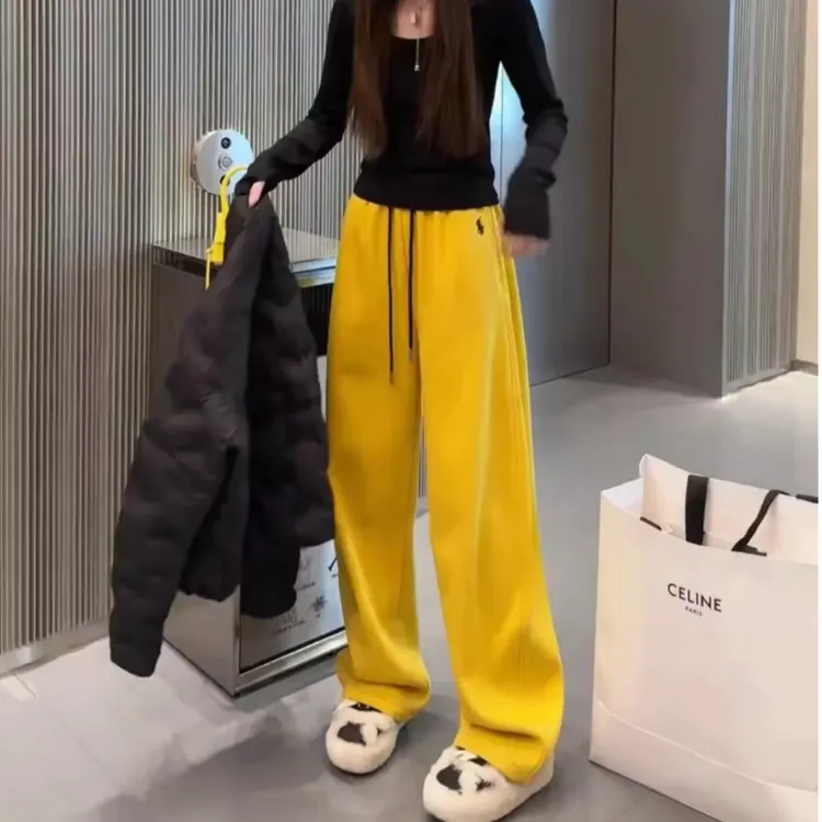 2468专属爆款春秋款弯刀直筒裤休闲百搭韩版时尚宽松舒适直筒卫裤