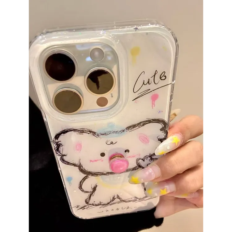 诚星泽旋转考拉鼻子适用苹果16PRO手机壳iPhone15/14可爱13女12软