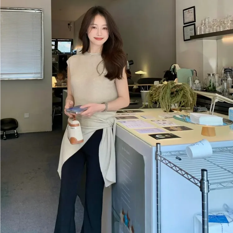 2025夏季新款时尚休闲裤气质显瘦洋气休闲百搭长裤修身直筒长裤女