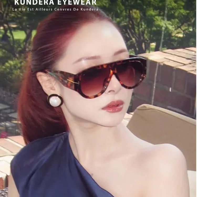 中古风vintage古早复古大框墨镜女显瘦防晒高级感凹造型太阳眼镜