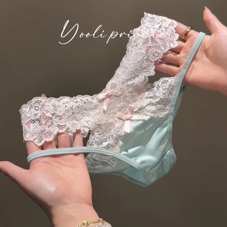 "花海情愫“ 纯欲蕾丝交织挂腰女士内裤