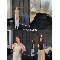 YESWOMEN荡领短袖·裤子凉感透氣绑带天丝麻 DY5156B3644婷