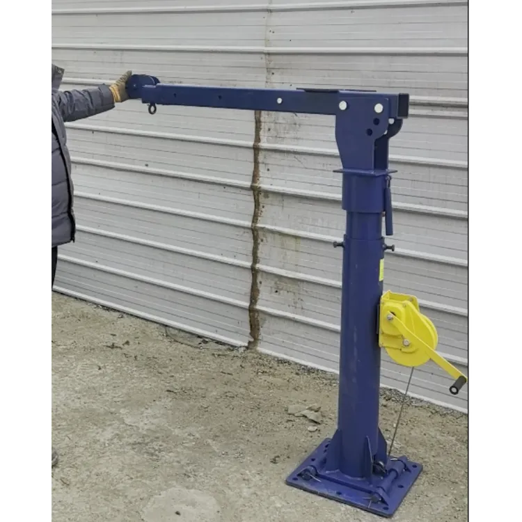 钧工车载家用小吊机定制款立柱升降可放倒随车吊提升机