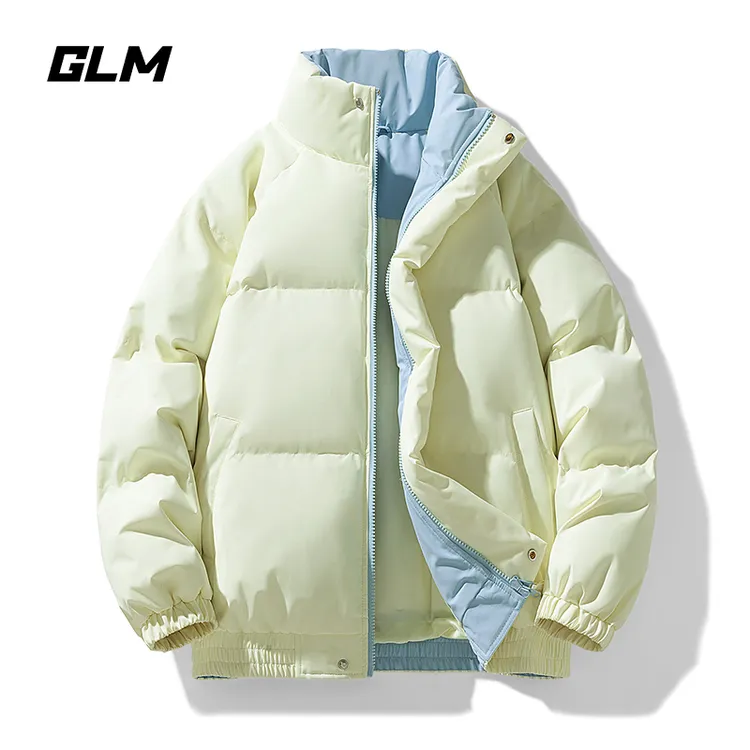 【敖瑞鹏代言】GLM撞色立领棉服外套男女同款冬季保暖棉袄情侣棉衣