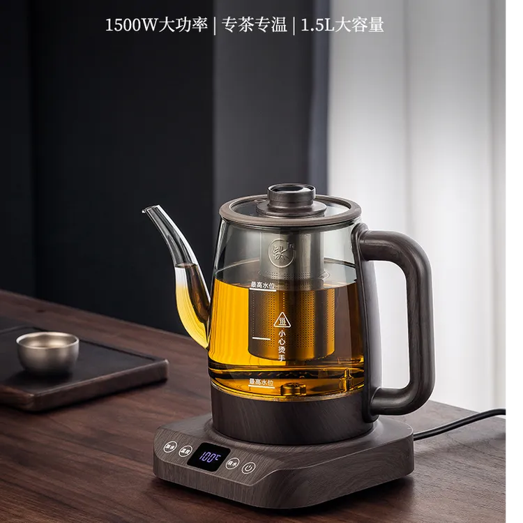 【纯钛可烧水可煮茶双内胆】纯钛自动上水煮茶壶保温24小时大容量