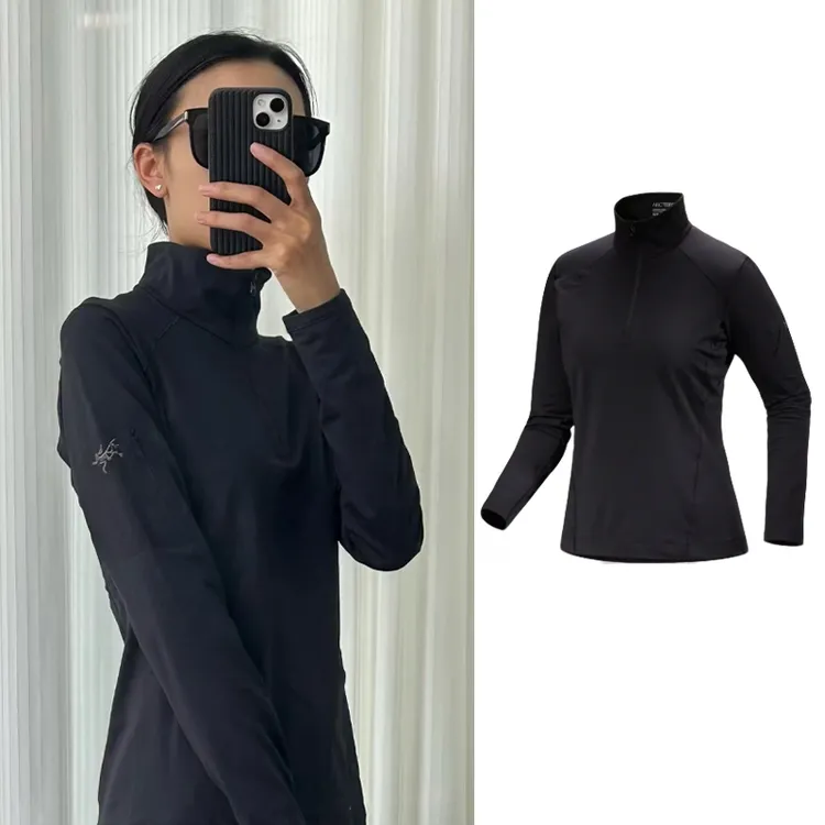 ARC'TERYX/始祖鸟RHO Zip Neck 半拉链立领抓绒长袖夹克外套 M