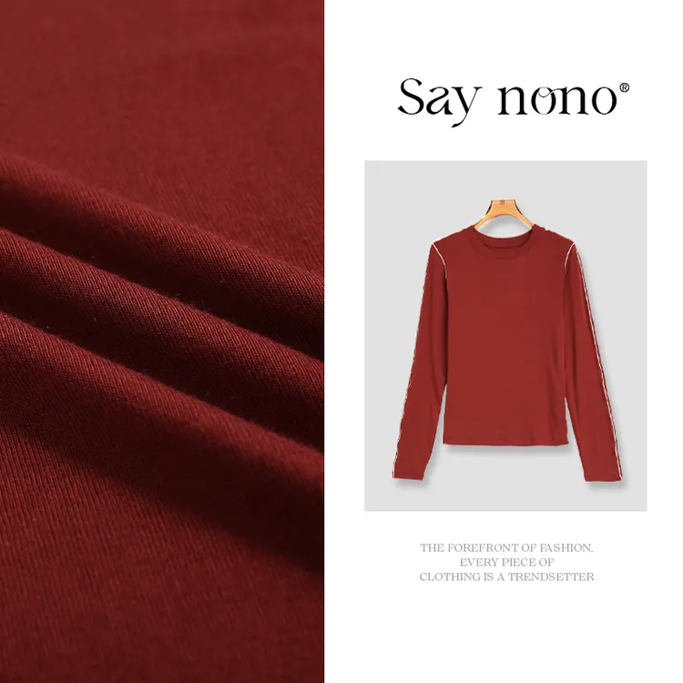 懒猫nono│Saynono 羊毛天丝长袖打底衫/XXYX8636