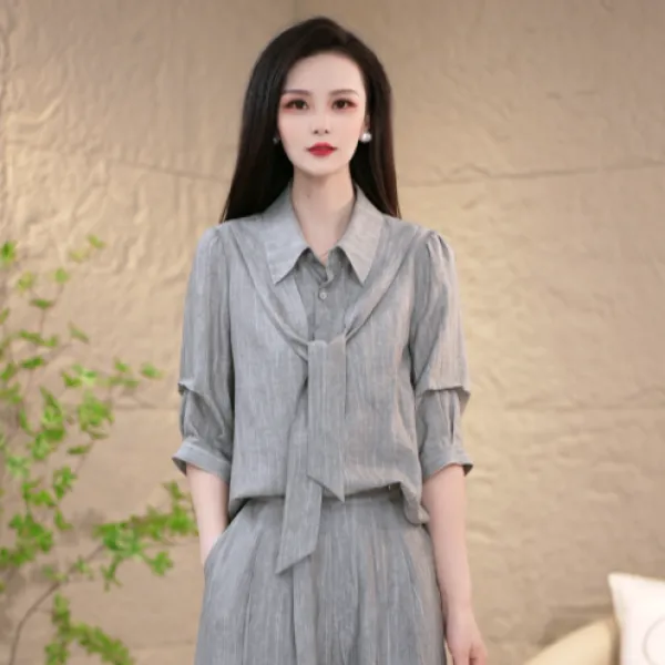 早秋2025高端气质时尚高级感设计休闲轻奢收腰显瘦新款两件套套装